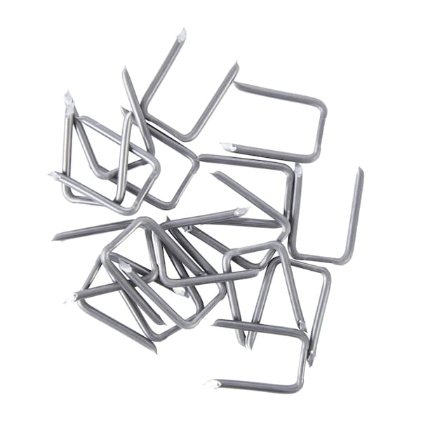 Cable Staple, 12 In W Crown, 114 In L Leg, Metal, Graphite